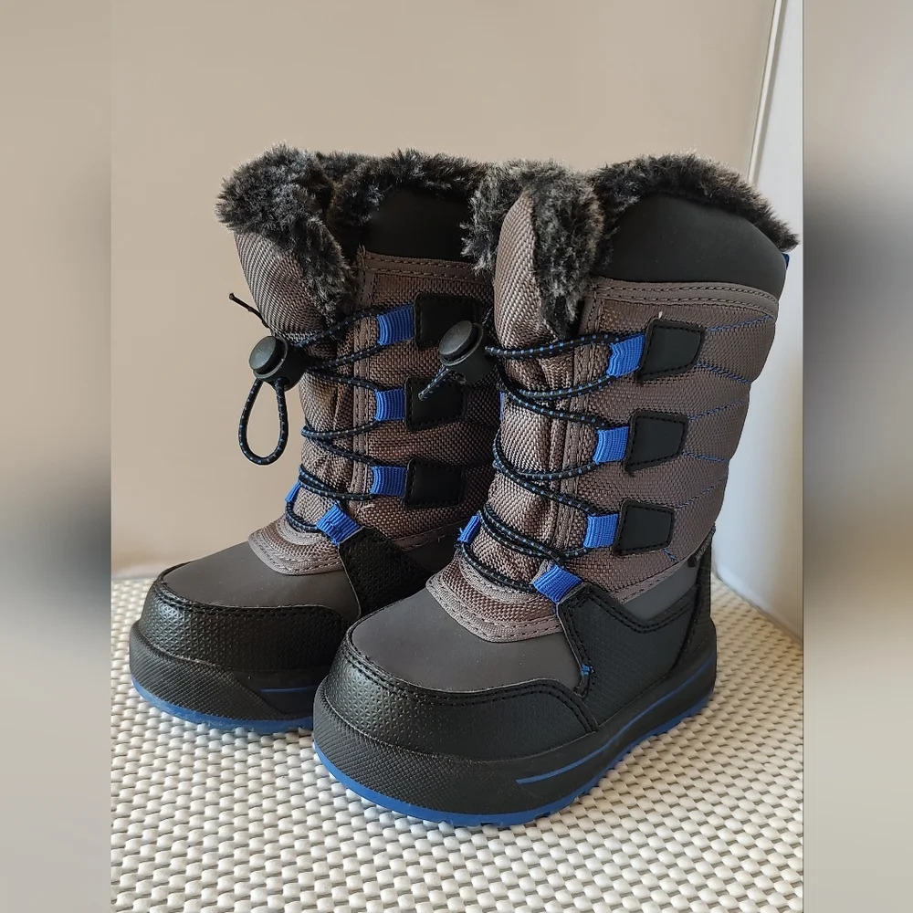Wonder Nation Toddler Boys Size 6 Winter Boots Temperature Rated -20° Waterproof